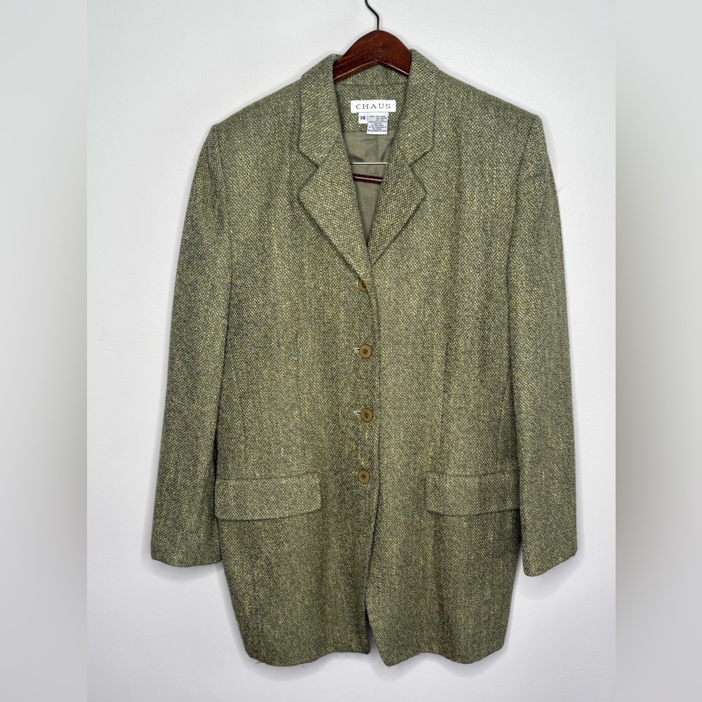 Women’s Sil and Wool Green Blazer